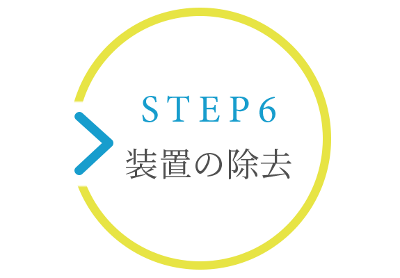 ⑥装置の除去